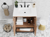 Apex 24 -in Vanity Combo Dark Oak with Porcelain Top