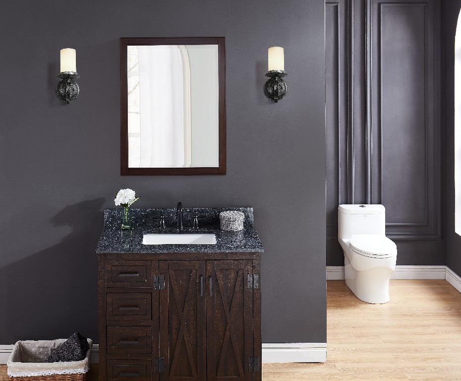 31-in Blue Pearl Granite Single Sink Bathroom Vanity Top