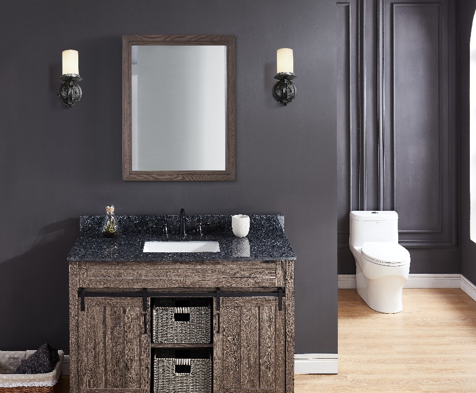 49-in Blue Pearl Granite Single Sink Bathroom Vanity Top