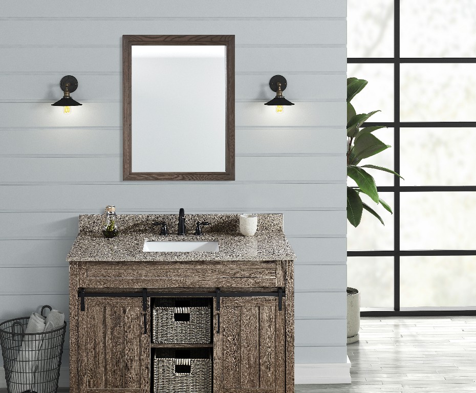 49-in Siena Quartz Single Sink Bathroom Vanity Top (Castle Rock)