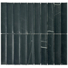 3d Effect Textured Black Marquina Marble Stacked Mosaic 1003201
