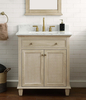 Ronnie 30-in Vanity Combo Nature Wooden with Carrara White Quartz Top