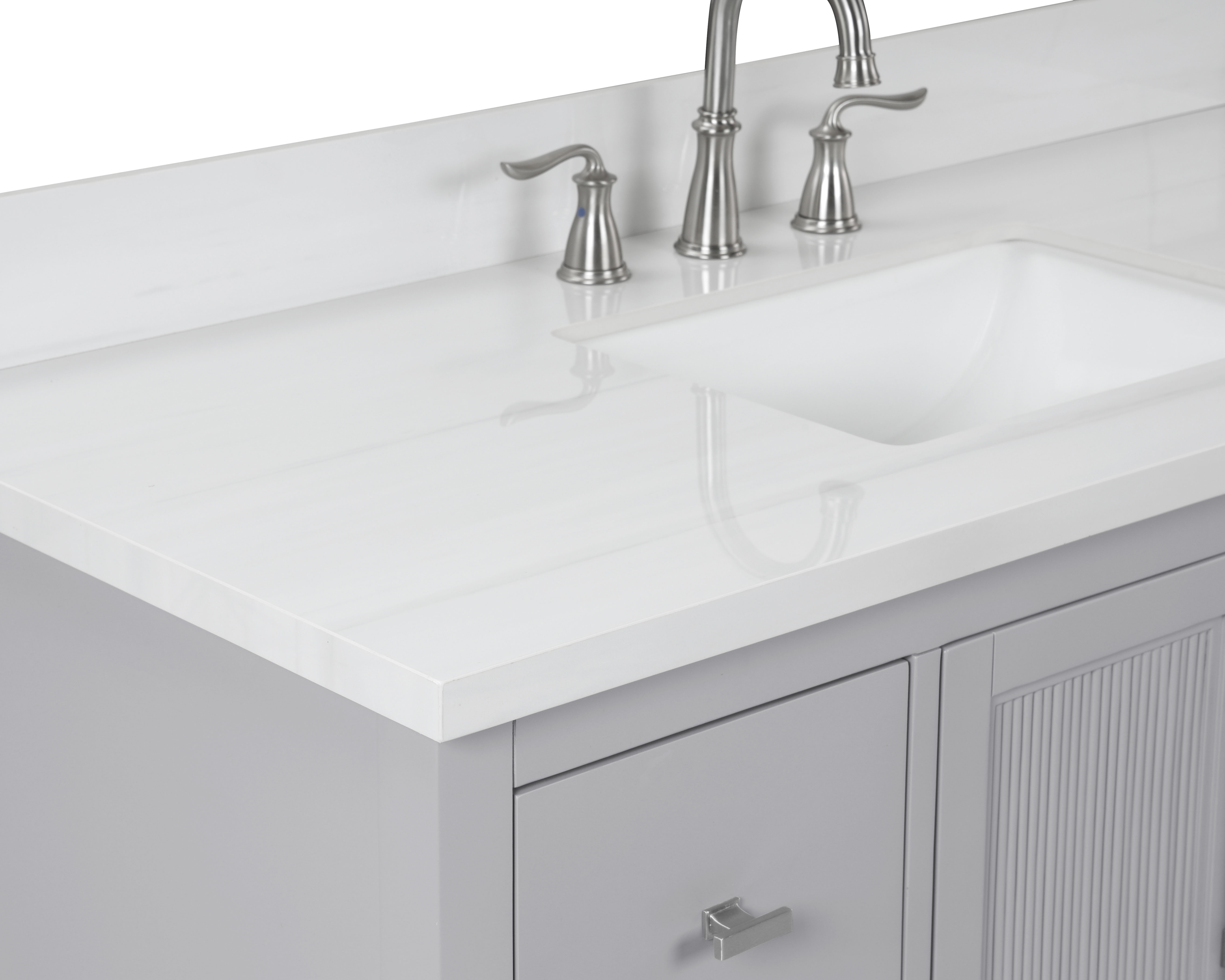 49-in Dolomiti Bianco Sintered Stone Single Sink Bathroom Vanity Top 
