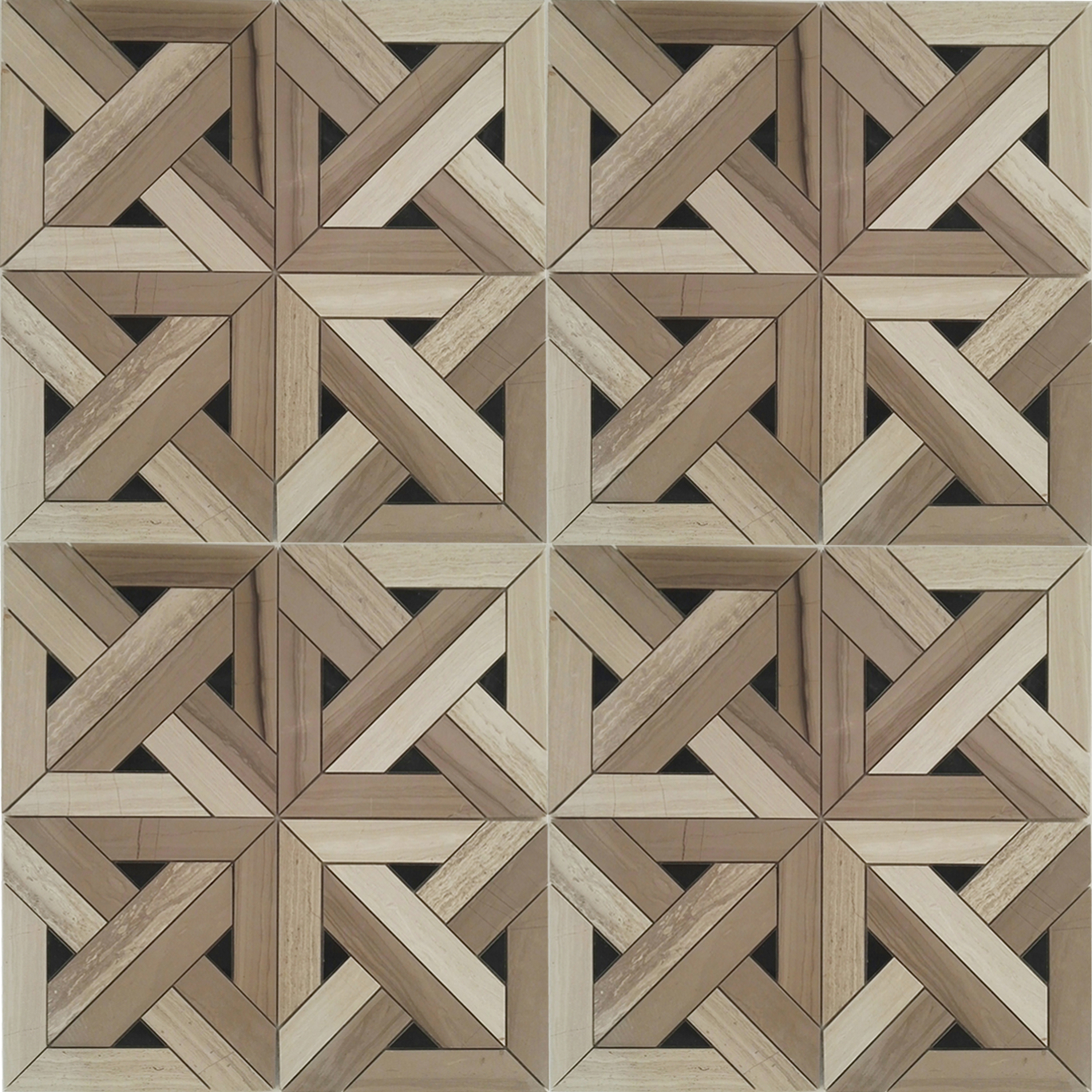 Tile Marble Mosaic 12"×12" Arrow Weave 