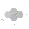 Oriental White Marble Mosaic Honed 6" Hexagon