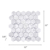 Carrara White Mosaic Honed 2" Hexagon