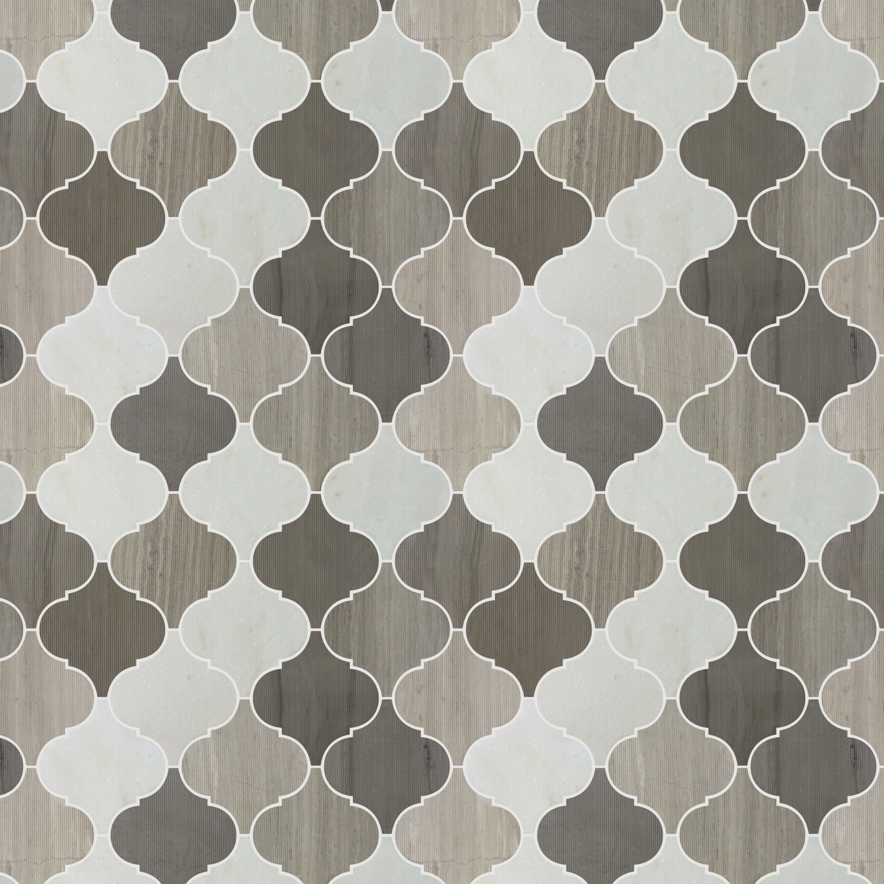 Gris Garden Mixed Marble Mosaic 4" Lantern