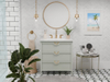 Yulan 30.5 -in Vanity Combo Green With White Quartz Top