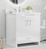 Athens 30.5 -in Vanity Combo White With 3cm thickness Swan White Sintered Stone(Polished) Top