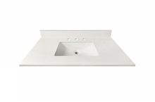 49-in Swan White Sintered Stone Single Sink Bathroom Vanity Top 