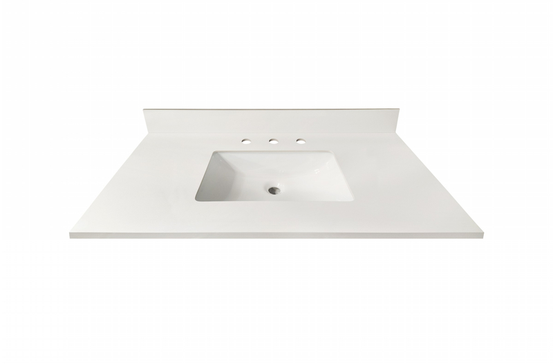 49-in Swan White Sintered Stone Single Sink Bathroom Vanity Top 