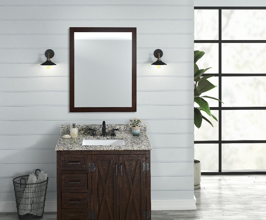 37-in Santa Cecilia Light Granite Single Sink Bathroom Vanity Top