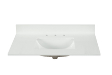 43-in Pure White Quartz Single Sink Bathroom Vanity Top ( Snow White)