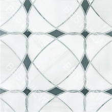 Astral White - Dolomite And Palissandro Waterjet Mosaic