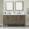 Solon 60-in Vanity ComboAntique Elm with Calacatta Sintered Stone Top
