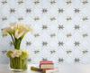 DOLOMITE MARBLE WITH BRASS WATERJET MOSAIC 000750