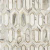 Calacatta Gold with Golden Metal Waterjet Mosaic Elongated Hexagon