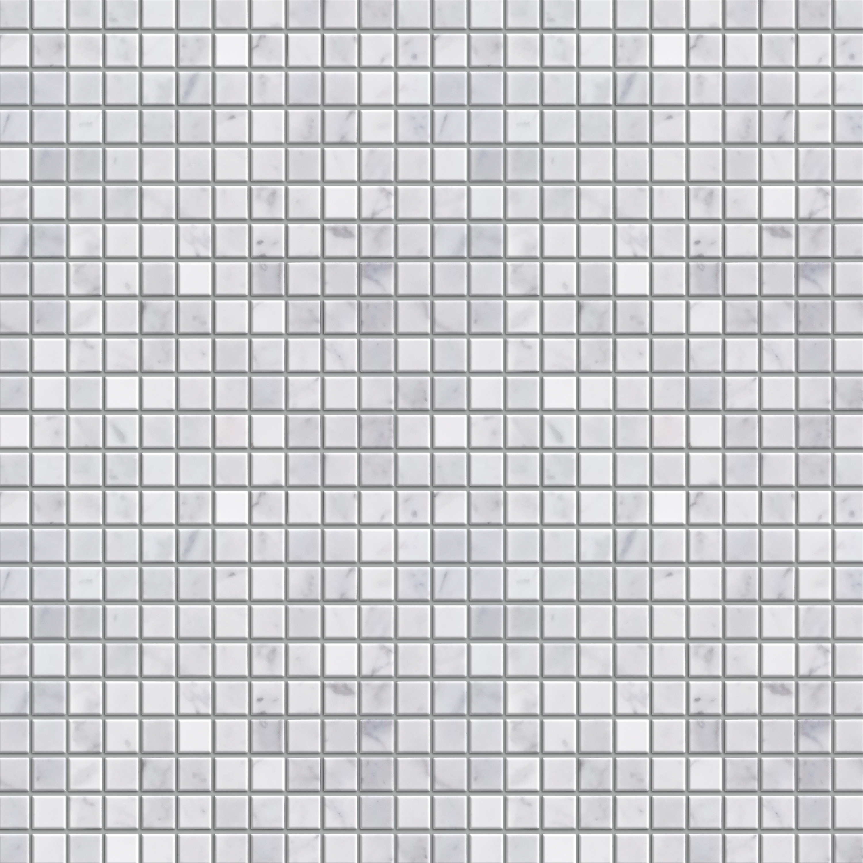 Carrara White Marble Mosaic 1"×1" Polished 