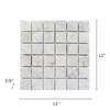 Carrara White Marble Mosaic 2"×2" Polished