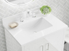Athens 30.5 -in Vanity Combo White With 3cm thickness Swan White Sintered Stone(Polished) Top