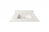 37-in Swan White Sintered Stone Single Sink Bathroom Vanity Top 
