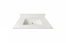 37-in Swan White Sintered Stone Single Sink Bathroom Vanity Top 