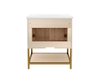 Moyers 30-in Vanity Combo Light Wooden with white Porcelain Top