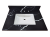 31-in Mersey Black Quartz Single Sink Bathroom Vanity Top