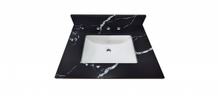 25-in Mersey Black Quartz Single Sink Bathroom Vanity Top