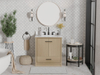 Leesville 30.5 -in Vanity Combo Natural Wood with White Quartz Top