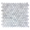 Carrara White Mosaic Polished 1" Honeycomb 