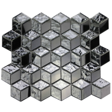 Silver Cube Glass Mosaic