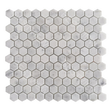  Carrara White Mosaic Polished 1" Hexagon