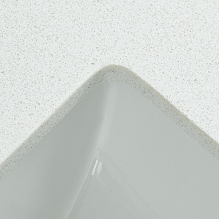 31-in Meridian White Engineered Marble Single Sink Bathroom Vanity Top ( Meridian White)