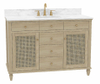 Ronnie 48-in Vanity Combo Nature Wooden with Carrara Engineered Stone Top