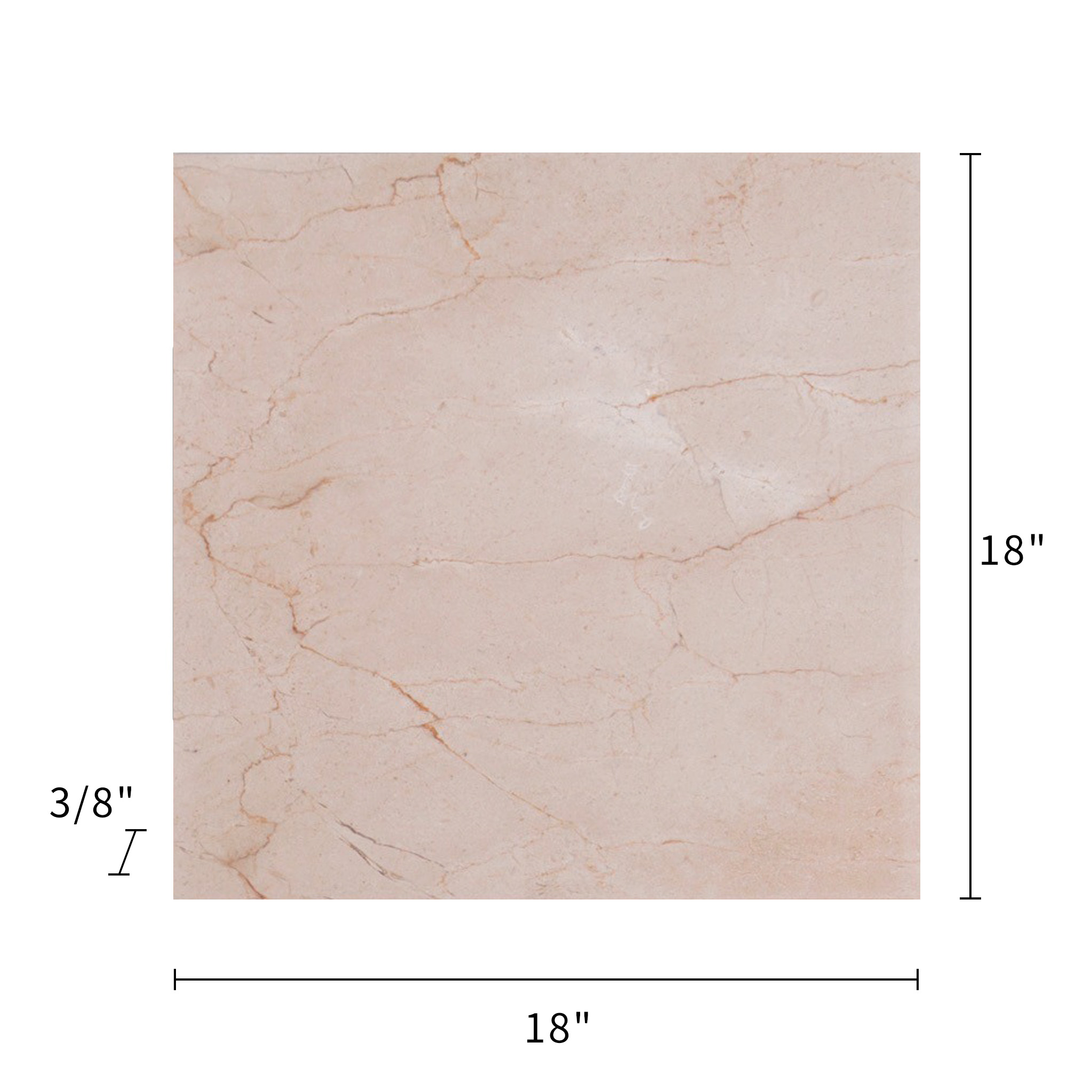 Cream Marfil Marble Tile Polished 18"x18" 
