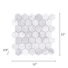 Carrara White Mosaic Polished 2" Hexagon 