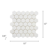 Thassos White Mosaic Polished 2" Hexagon 
