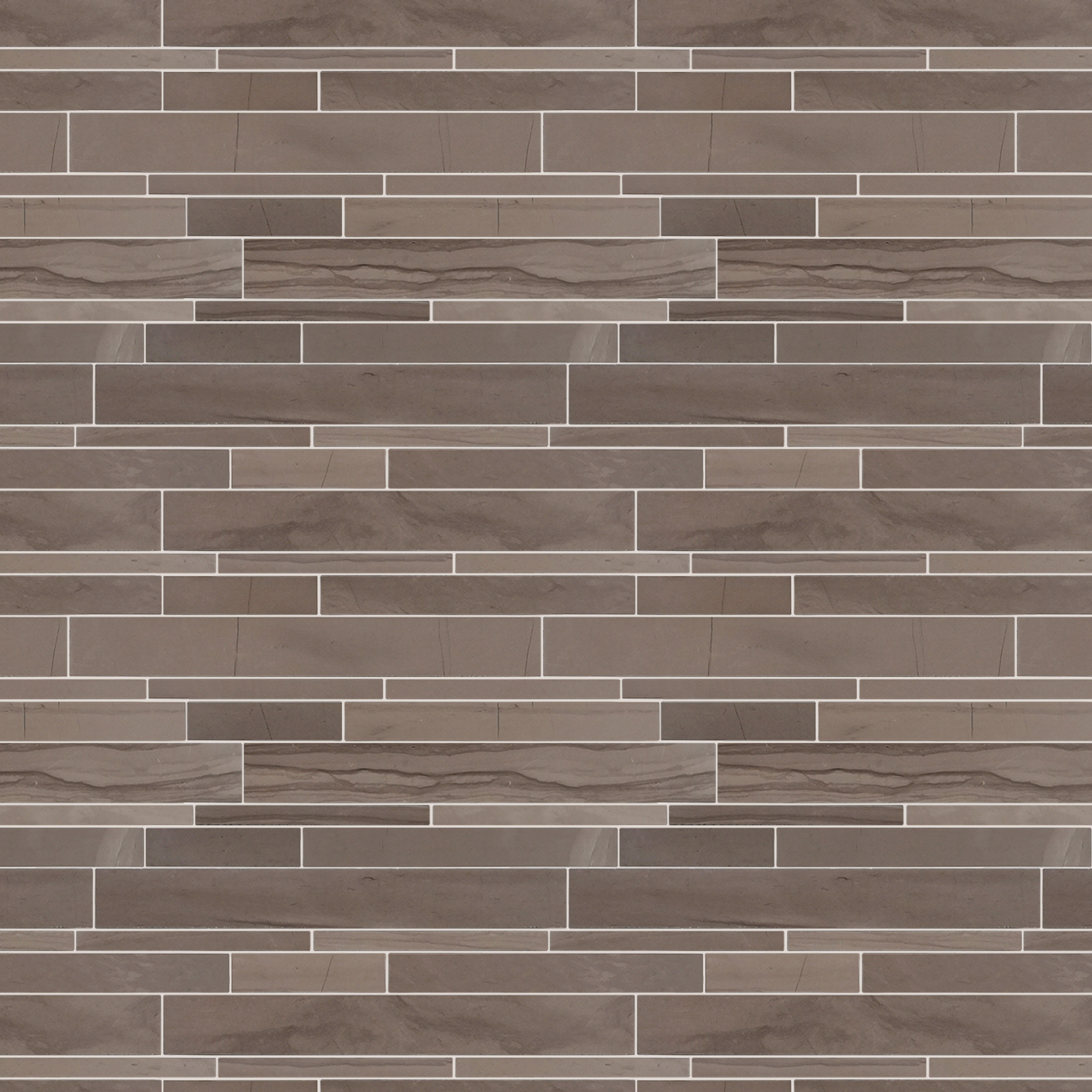 Athens Gray Marble Mosaic Honed Random Strip