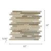 Brown Staccato - Quartzet & Glass Mosaic Strips
