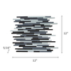Grey Shadow - Glass Mix Mosaic Random Thin Strip