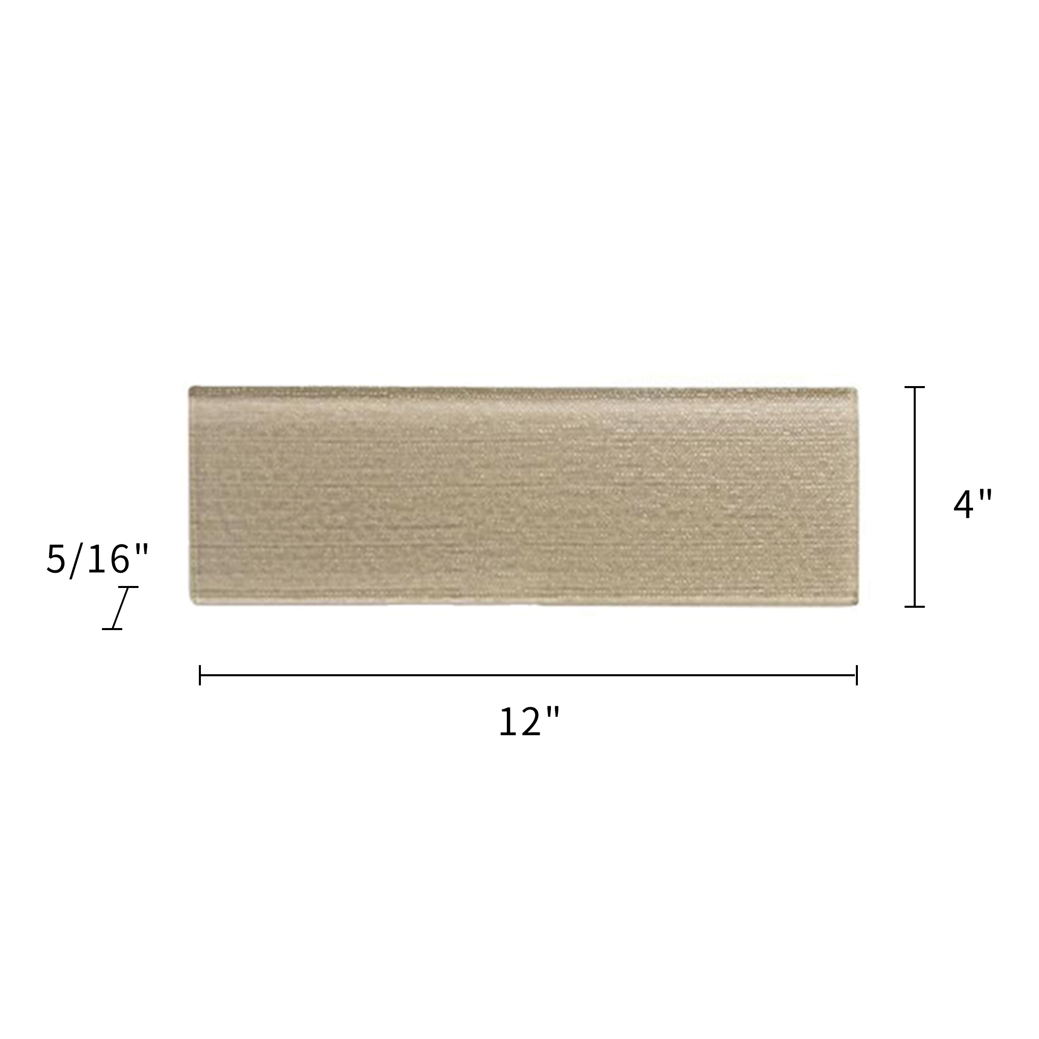 Linen Beige Glass Tile 4"x12" 