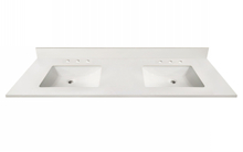 73-in Swan White Sintered Stone Double Sink Bathroom Vanity Top 