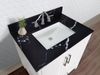 31-in Mersey Black Quartz Single Sink Bathroom Vanity Top