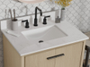 Leesville 30.5 -in Vanity Combo Natural Wood with White Quartz Top