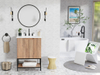 Apex 24 -in Vanity Combo Dark Oak with Porcelain Top