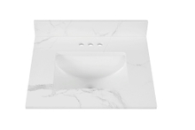 25-in Calacatta Engineered Marble Single Sink Bathroom Vanity Top