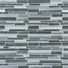 Grey Shadow - Glass Mix Mosaic Random Thin Strip
