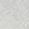Oriental White Marble Mosaic Honed 1"×6 " Herringbone