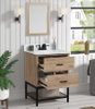 Hartley 24-in Vanity Combo Inlight Wood with Carrara White Engineered Stone Top